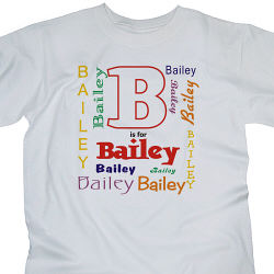 A is for... Personalized Youth T-Shirt